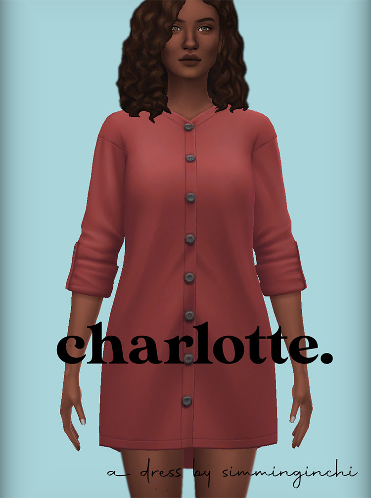 Charlotte Dress Design / Sims 4 CC