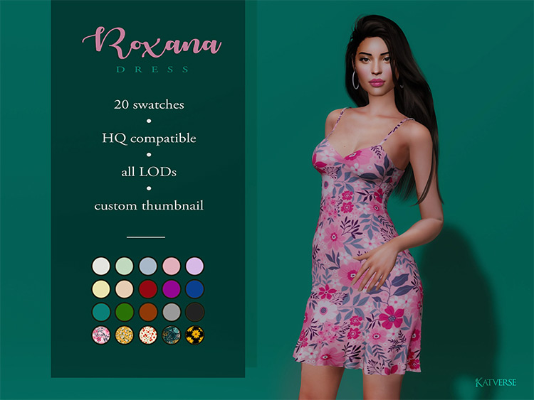 Roxana Dress Preview / Sims 4 CC