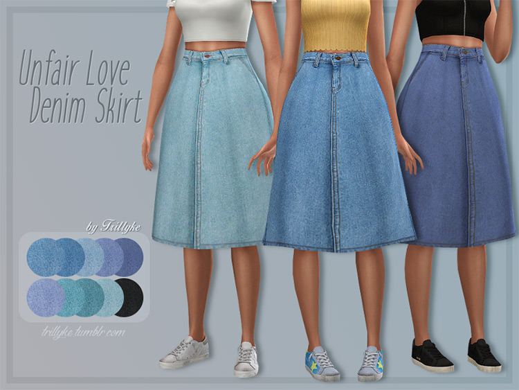 Unfair Love Denim Skirt CC
