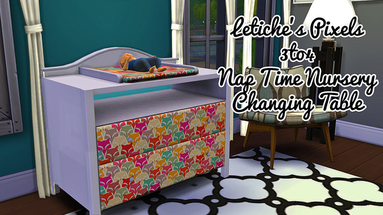 Nap Time Nursery Changing Table for Sims 4