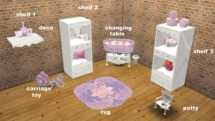 Vita Sims Baby Changing Table Sims 4 CC screenshot