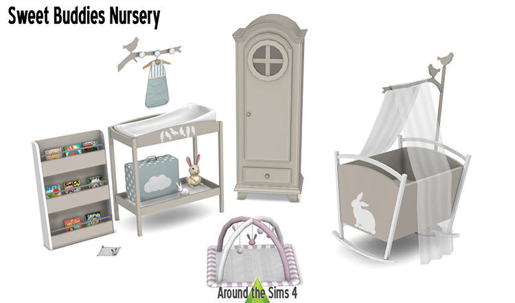 Sweet Buddies Nursery Changing Table Sims 4 CC