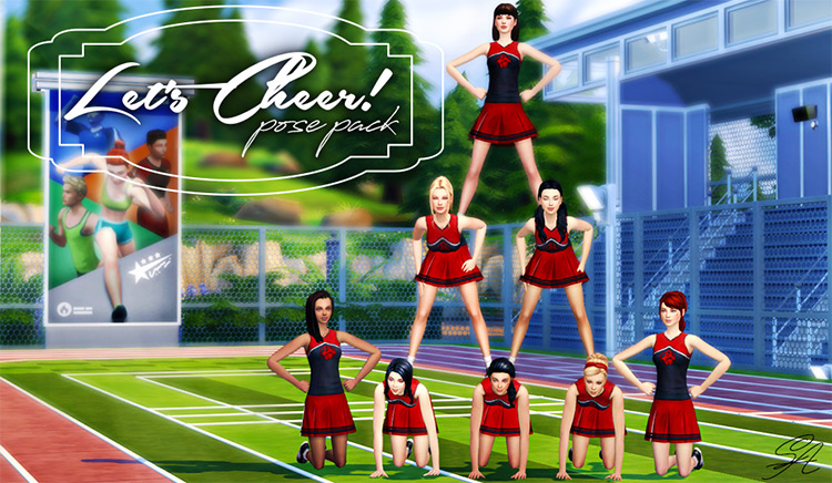 Cheerleader Poses Sims 4 CC screenshot