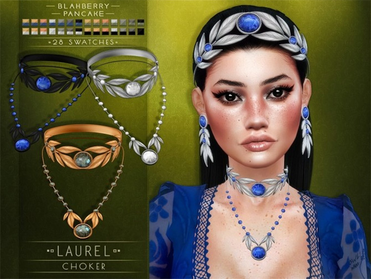Laurel Leaf Choker Design - Sims 4 CC