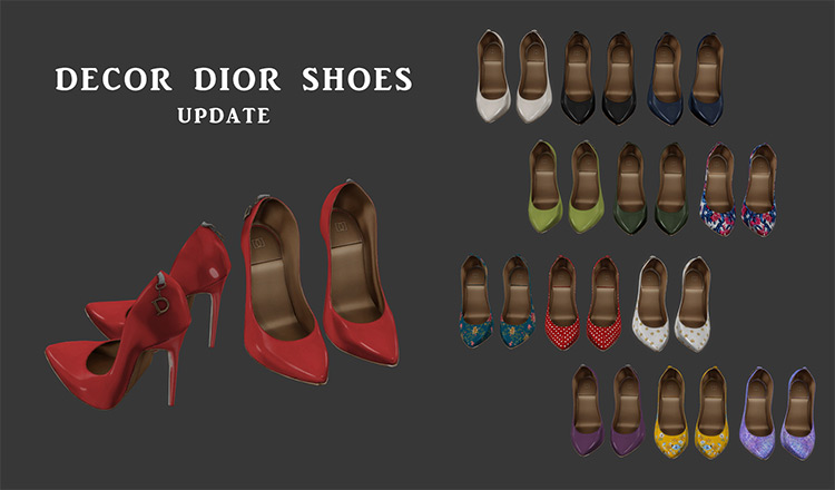 Christian Dior Red High Heels / Sims 4 CC