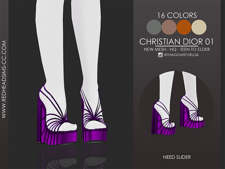 Christian Dior Wedge Heels / Sims 4 CC