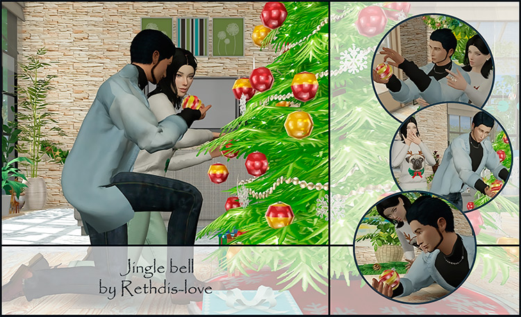 Jingle Bell Poses / Sims 4 CC