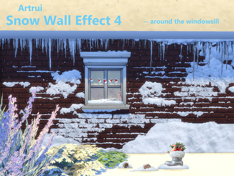 Snow Wall Effect CC for The Sims 4