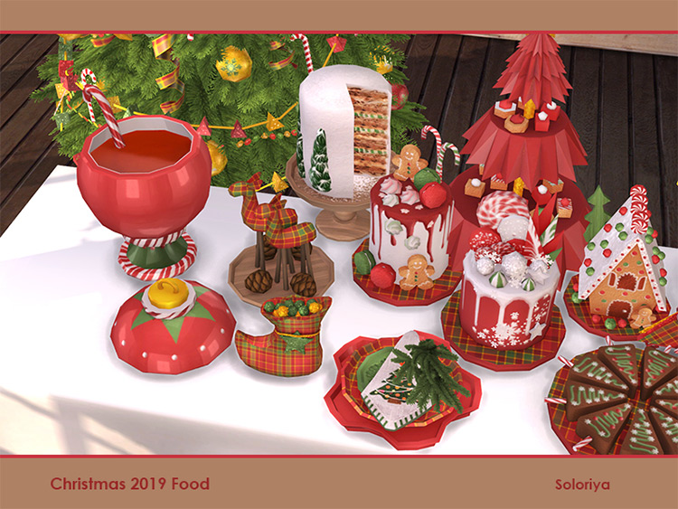 Christmas Sims 4 Food Set CC