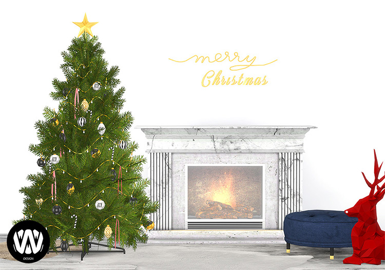 Build Up Christmas Tree Sims 4 CC