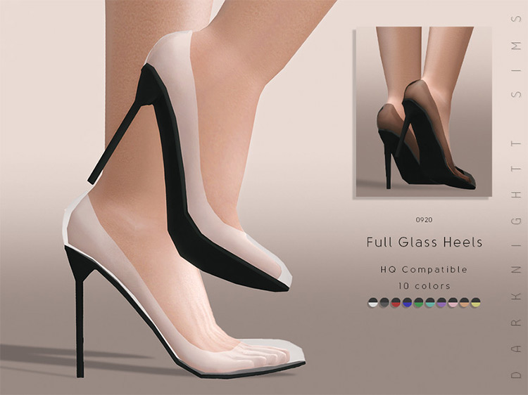 Full Glass Heels / Sims 4 CC