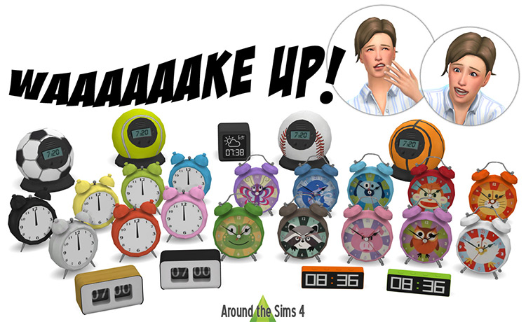 Waaaaaake Up! Alarm Clocks TS4 CC