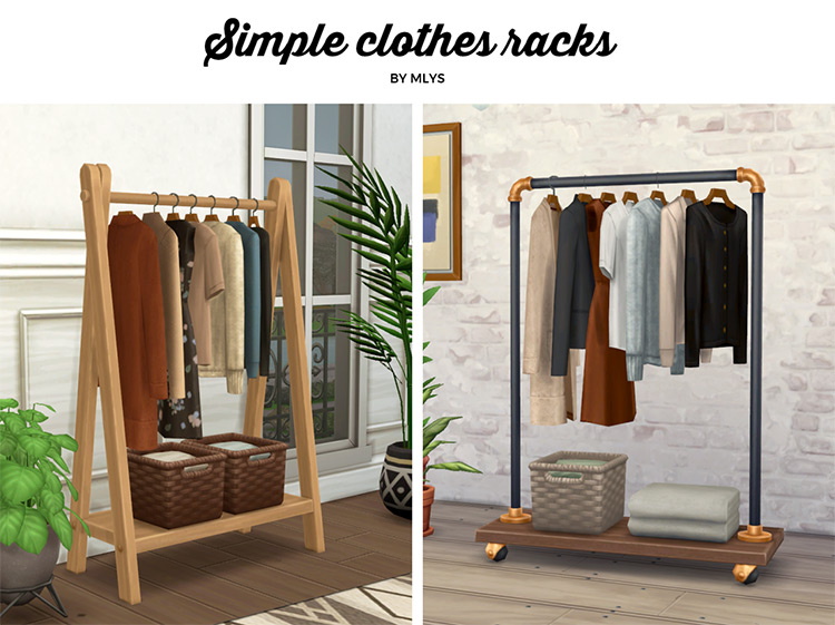 Closet Clothes Racks for The Sims 4