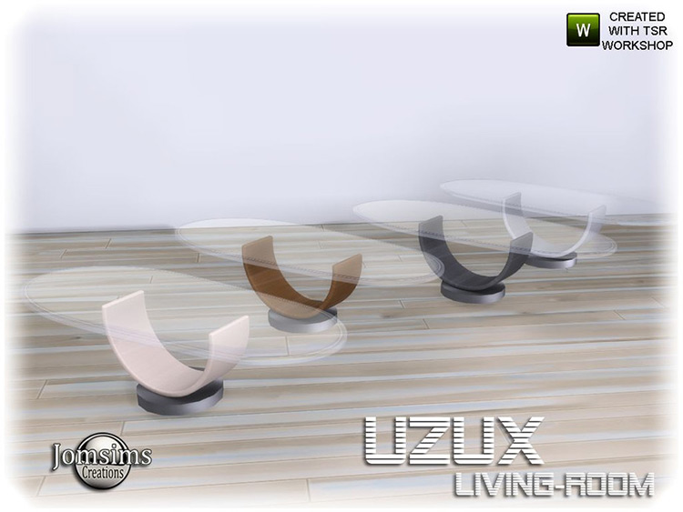 Glass Uzux Coffee tables Sims4 CC