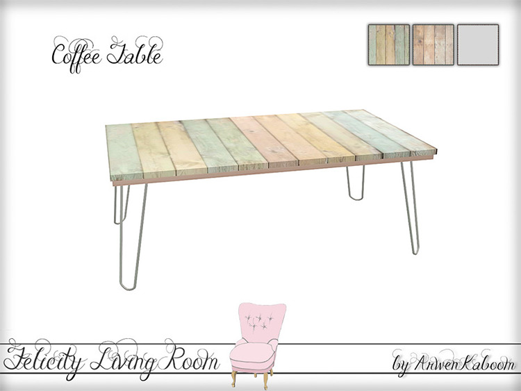 Colorful pastels coffee table CC TS4