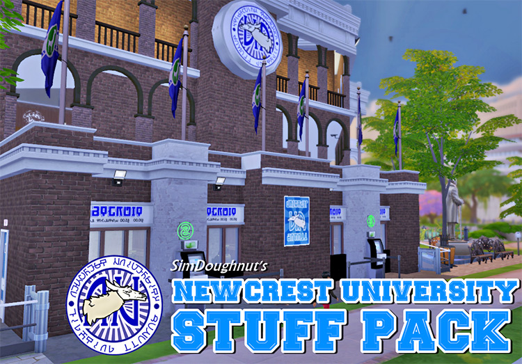 Newcrest University Stuff Pack - Sims 4 CC