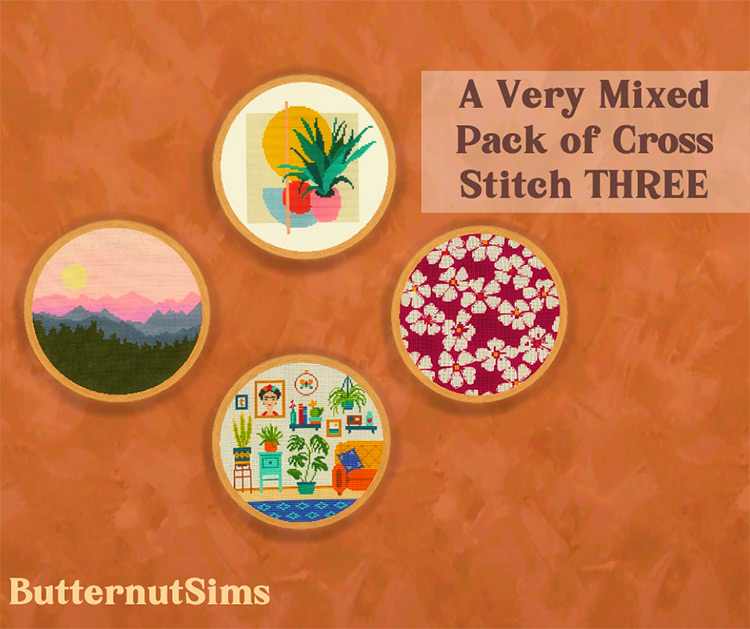 A Very Mixed Pack of Cross Stitch / Sims 4 CC