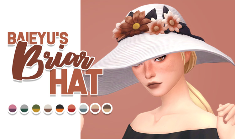 Briar Hat CC for Sims 4