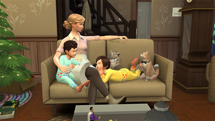 Family Pose with Couch / The Sims 4