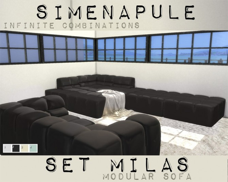 Milas Modular Sofa for Sims 4