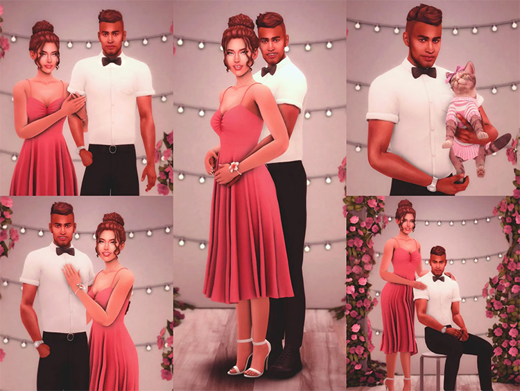 Prom Night Pose Pack by katverse for Sims 4