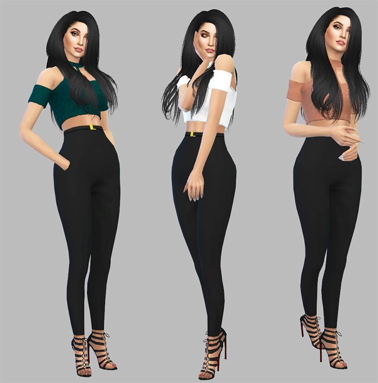Cropped Top recolored - Sims 4 girls CC