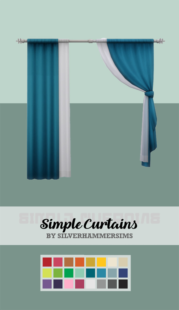 Simple Curtains Set for The Sims 4