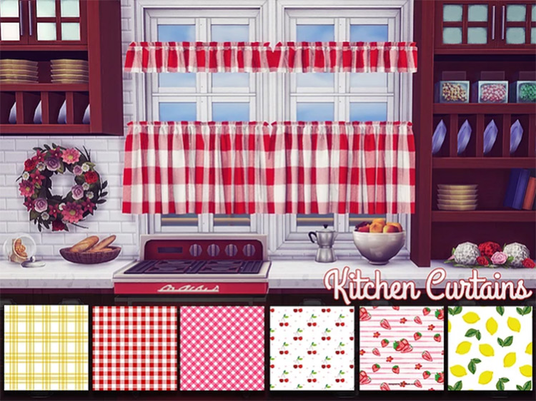 Kitchen Curtains for The Sims 4