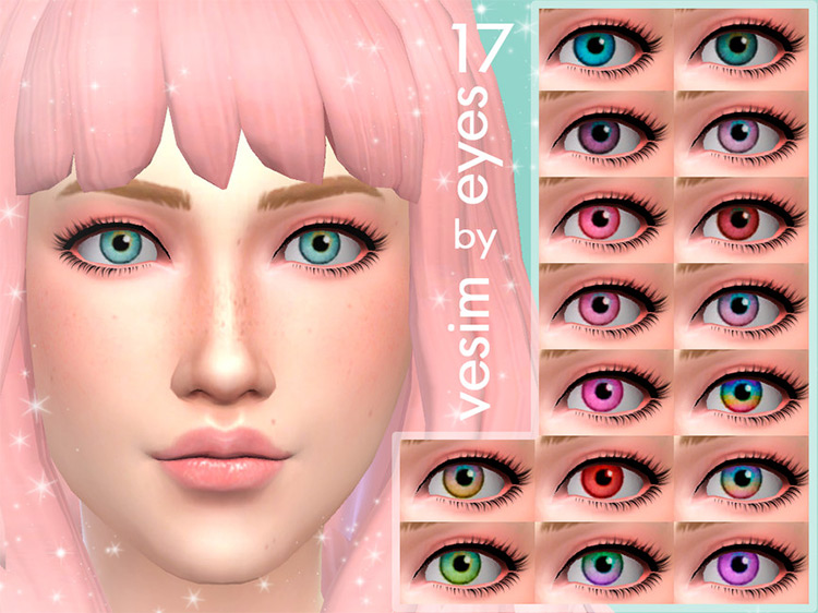 17 Eyes Non Default by vesim Sims 4 CC screenshot