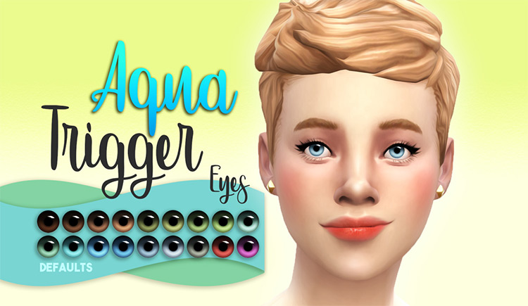 Aqua Trigger Eyes by Miss Ruby Bird Sims 4 CC