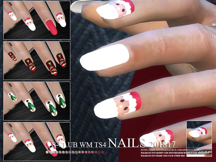 S-Club WM Nails 201817 - Christmas-Themed Nails CC