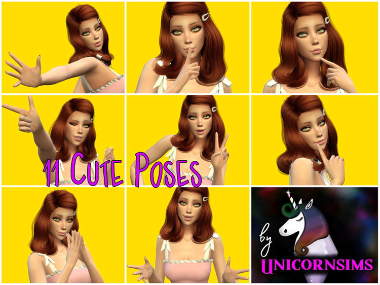 Un1con35’s Cute Poses / The Sims 4