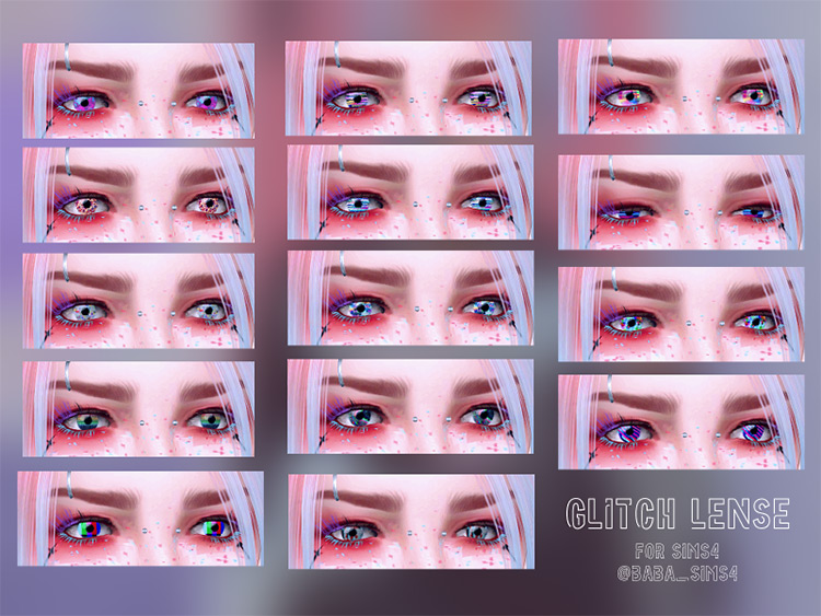 Glitch Lenses Eyes Mod - Sims 4 CC