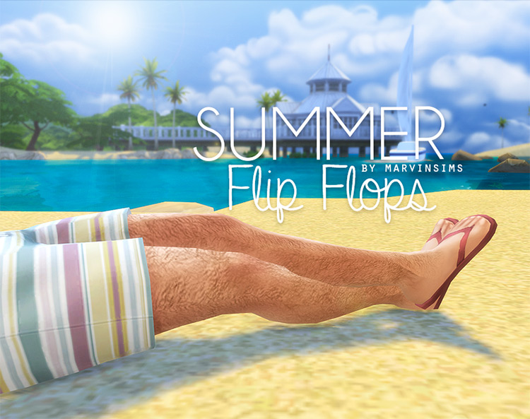 Summer Flip Flops For Dad / Sims 4 CC