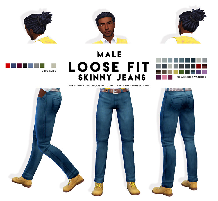 Loose Fit Skinny Jeans for The Sims 4