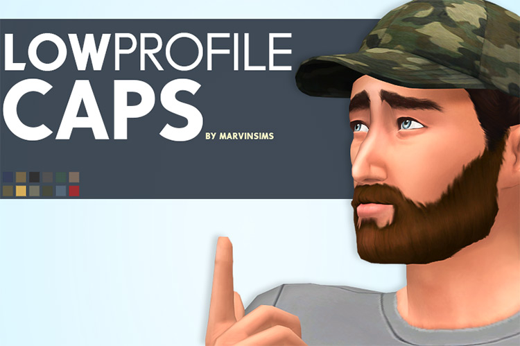 Low Profile Caps / Sims 4 CC