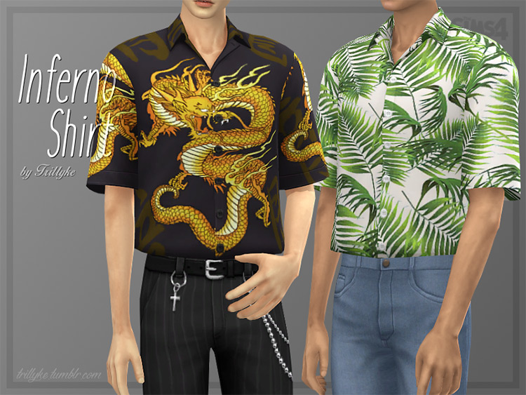 Inferno Shirt / Sims 4 CC