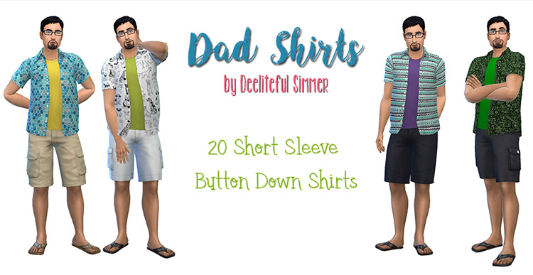 Dad Shirts / Sims 4 CC