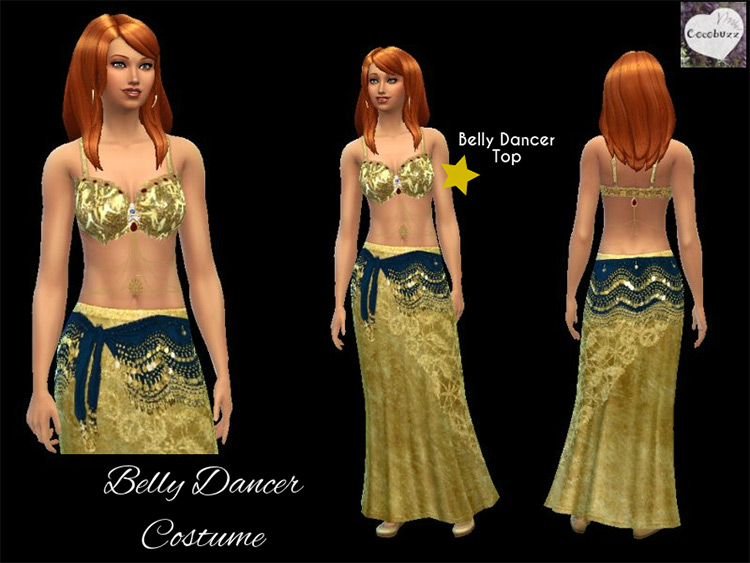Belly dancing top attire / Sims 4 CC