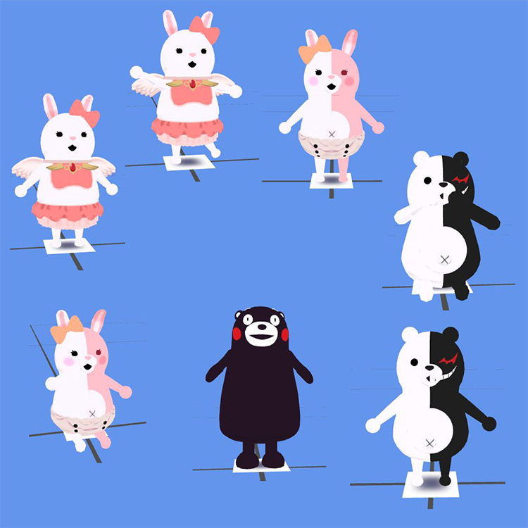Monokuma & Usami Figurines Sims 4 CC