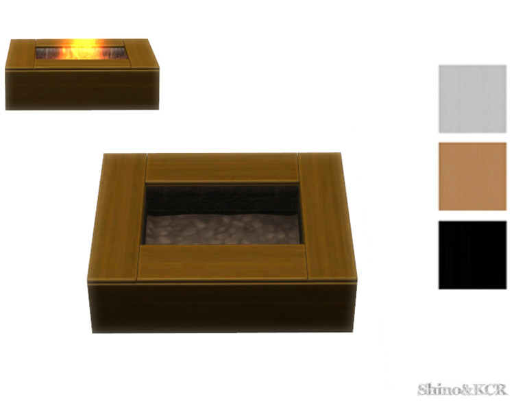 Boxed Outdoor Fireplace CC for The Sims 4