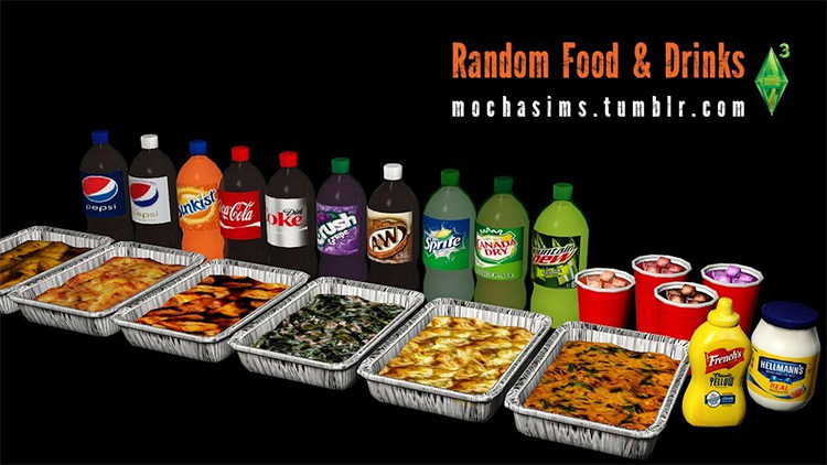 Random Food & Drinks TS4 CC