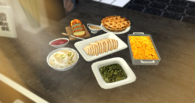 Thanksgiving Spread Sims 4 CC