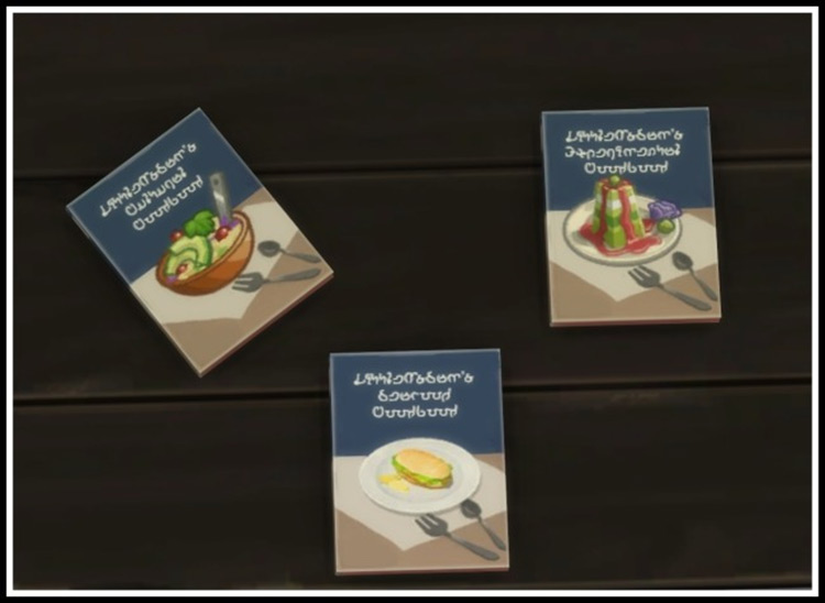 Assorted Cookbooks mod for Sims 4