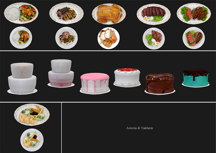 AsteriaSims’ Food Texture Overhaul mod for Sims 4