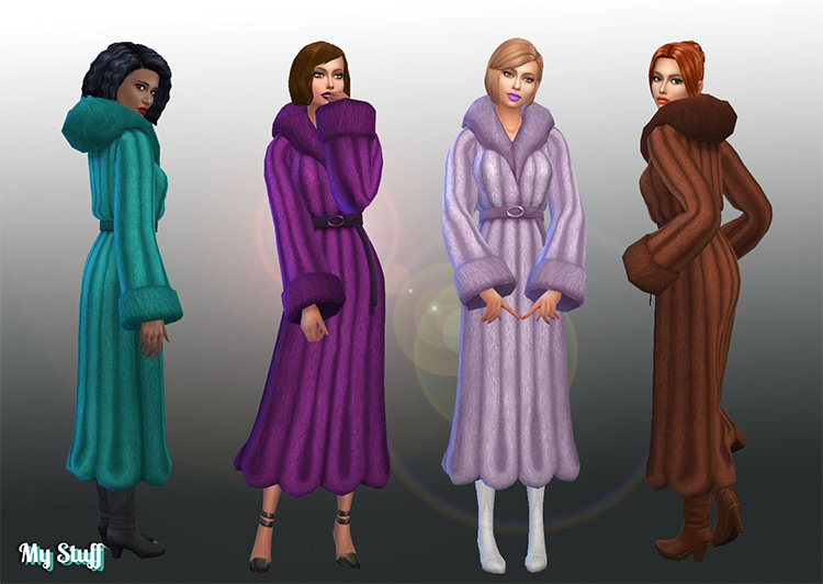 Coat Fur Trim Conversion / Sims 4 CC
