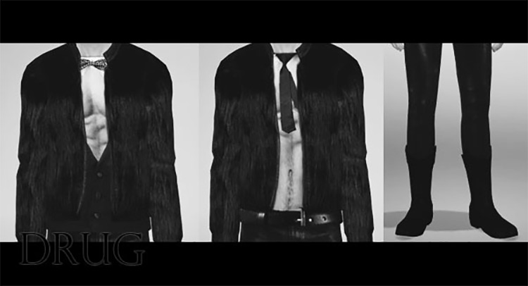 Fur Coat for Males / Sims 4 CC