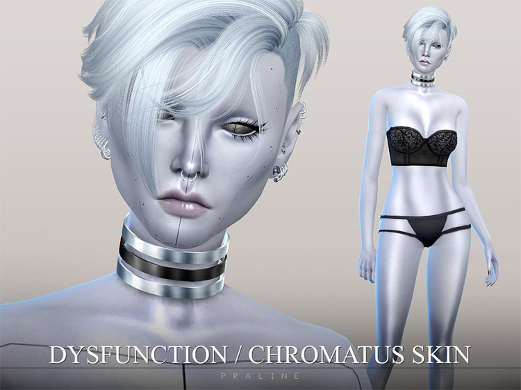 Dysfunction Chromatus Skin by Pralinesims for Sims 4