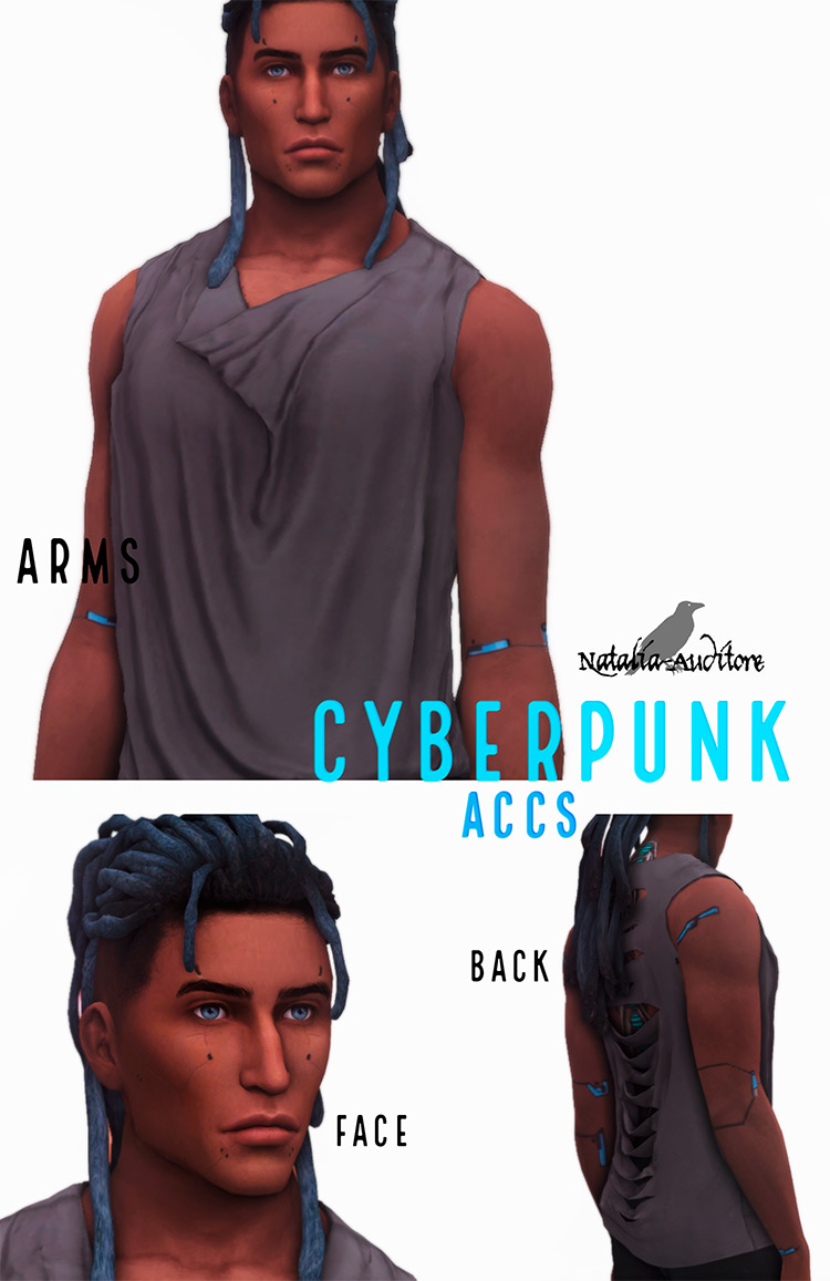 Cyberpunk Accs by Natalia-Auditore TS4 CC