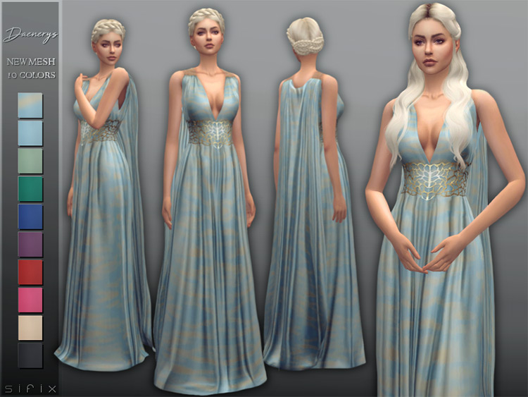 Daenerys Dress in The Sims 4